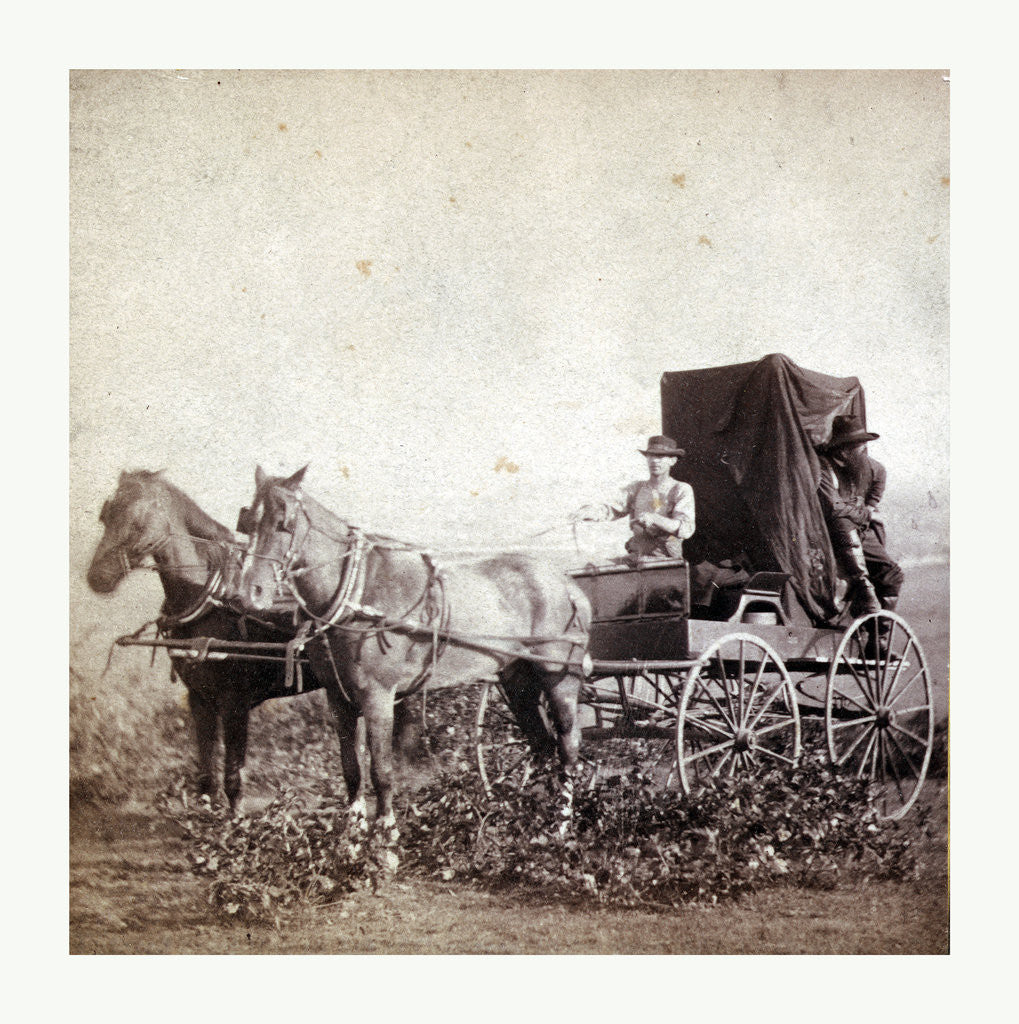 Detail of William Gardner in Front and Alex Gardner in the Back 309 Miles West of St. Louis, Missouri, 1867 by Anonymous