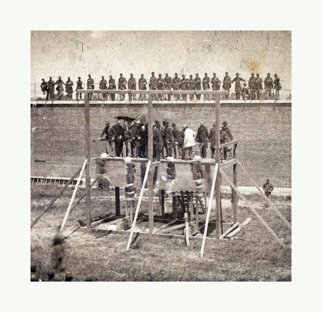 Detail of Execution of the Conspirators, the Drop. Photographic Incidents of the War from Gardner Photographic Art Gallery, Seventh Street, Washington, Photographer to the Army of the Potomac by Anonymous