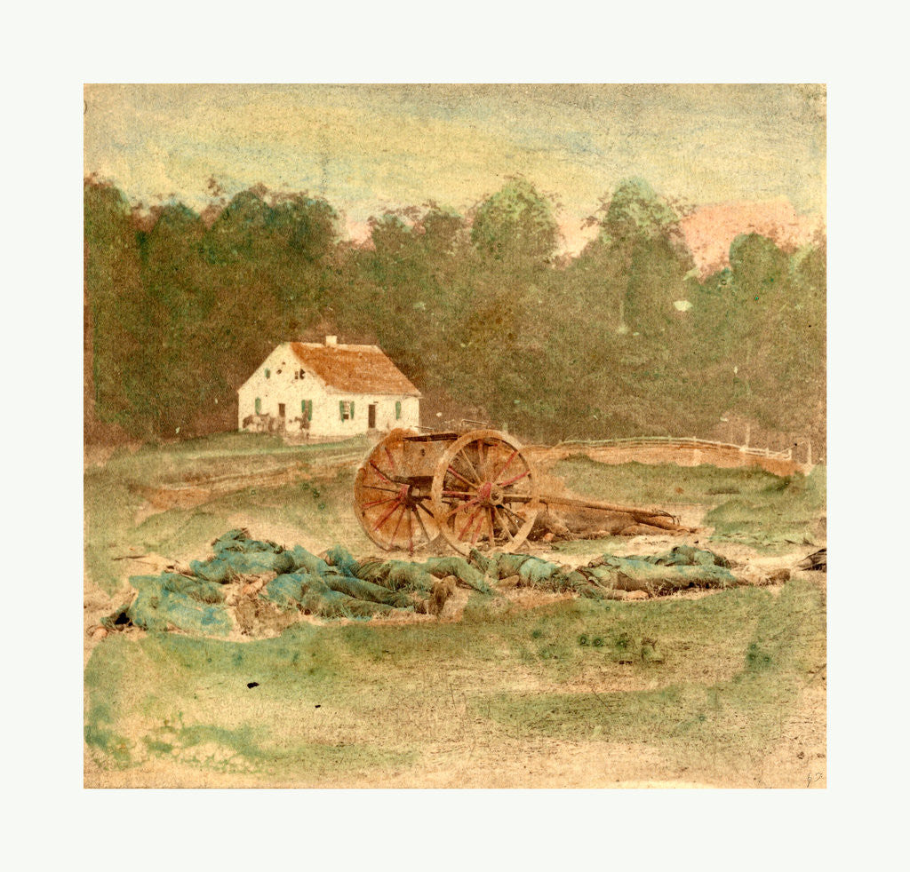 Detail of American Civil War: Dunkers (I.E. Dunker) Church, Battle Field of Antietam by Anonymous
