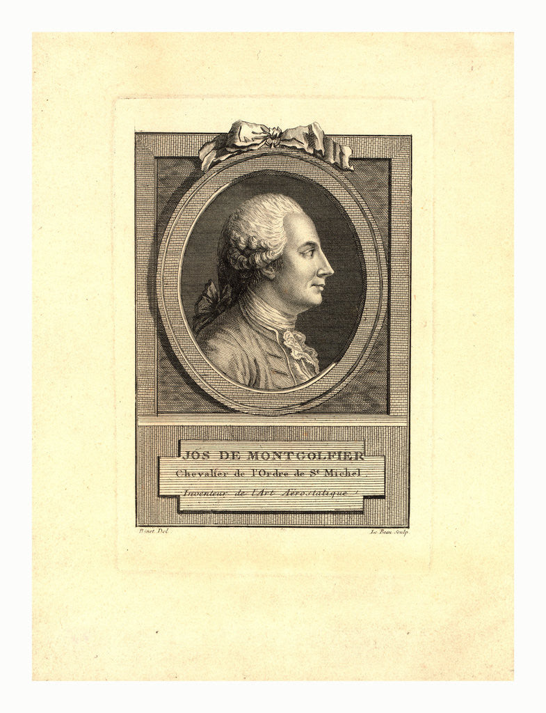 Detail of Jos. De Montgolfier, Chevalier De L'Ordre De St. Michel by Anonymous
