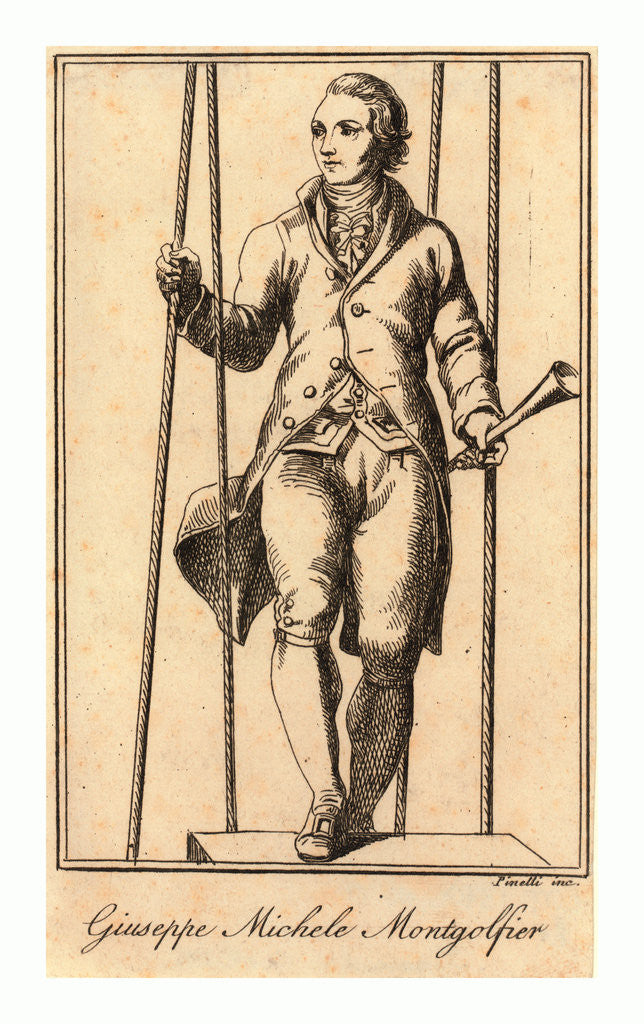 Detail of Giuseppe Michele Montgolfierby Pinelli, Between 1790 and 1850 by Anonymous