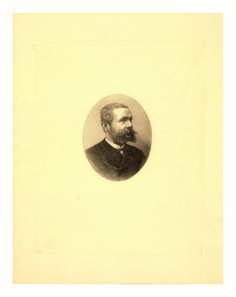 Detail of Gaston Tissandier, French Balloonist, Bust-Length Oval Portrait by Anonymous