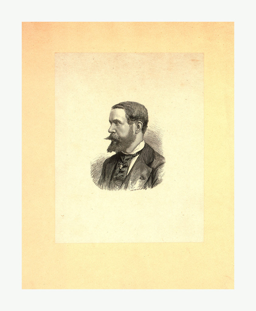 Detail of Gaston Tissandier, French Balloonist, Head-and-Shoulders Portrait, Between 1860 and 1900 by Anonymous