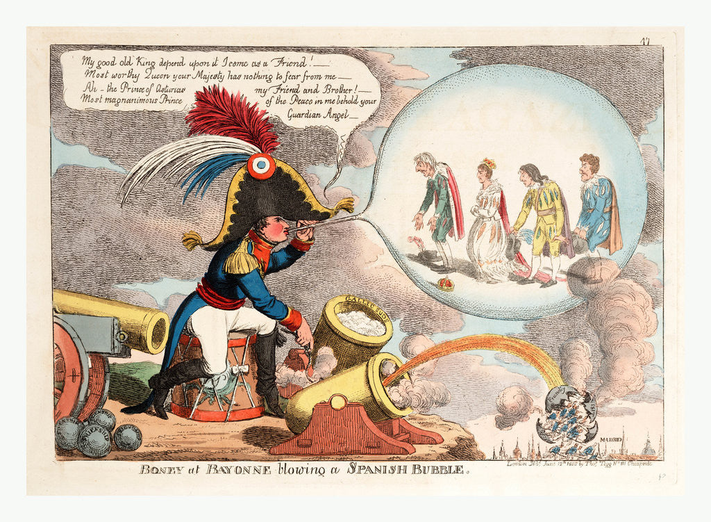 Detail of Boney at Bayonne Blowing a Spanish Bubble by Anonymous