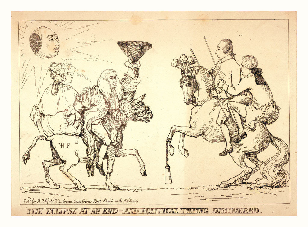 Detail of The Eclipse at an End - and Political Tilting Discovered, London, 1789 by Anonymous