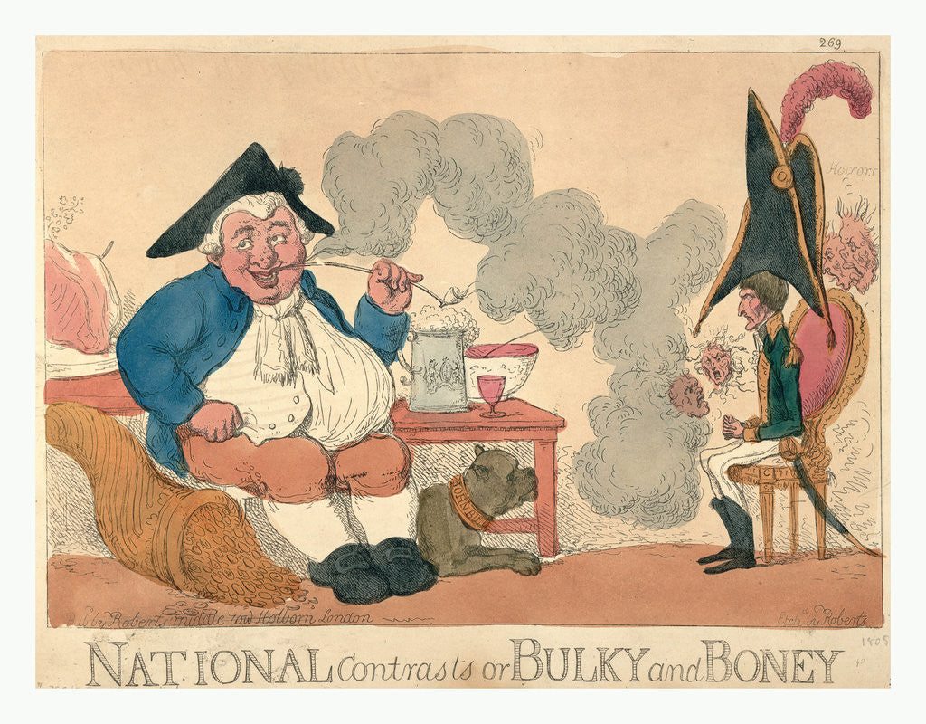Detail of National Contrasts or Bulky and Boney by Anonymous