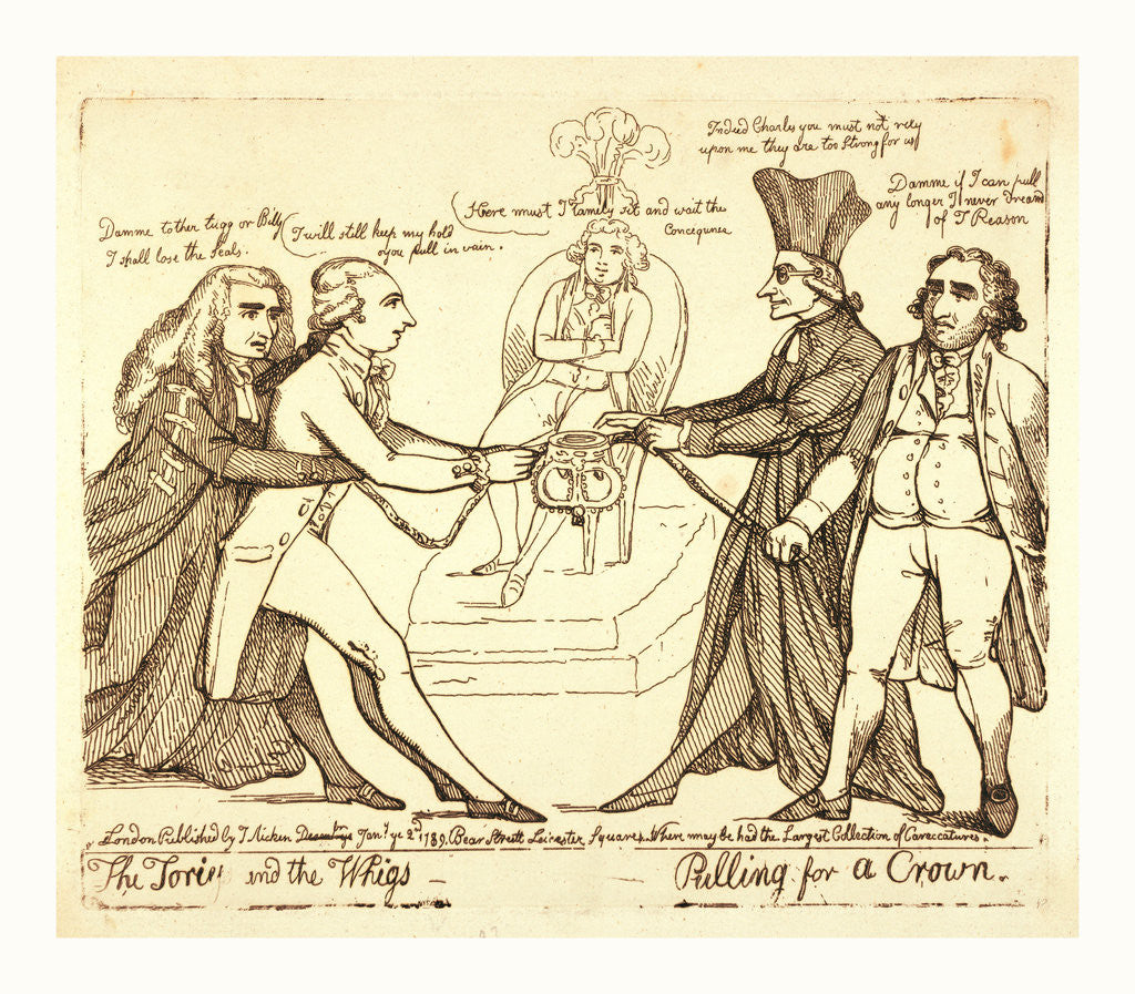 Detail of The Tories and the Whigs Pulling for a Crown by Anonymous