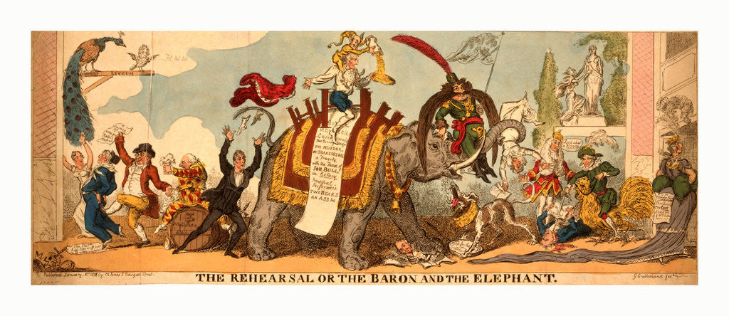 Detail of The Rehearsal or the Baron and the Elephant by Anonymous