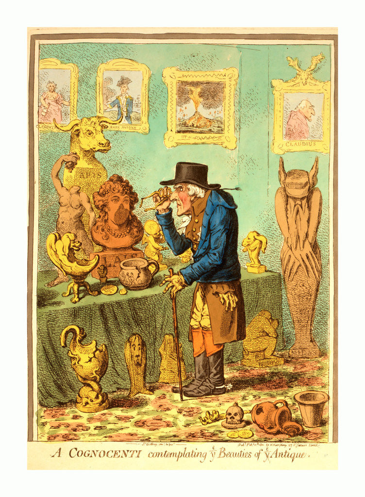 Detail of A Cognocenti Contemplating Ye Beauties of Ye Antique by Anonymous