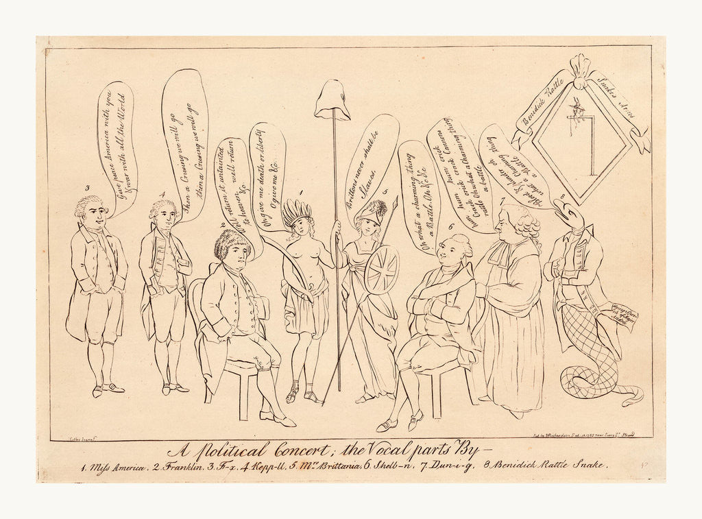 Detail of A Political Concert; the Vocal Parts by by Anonymous