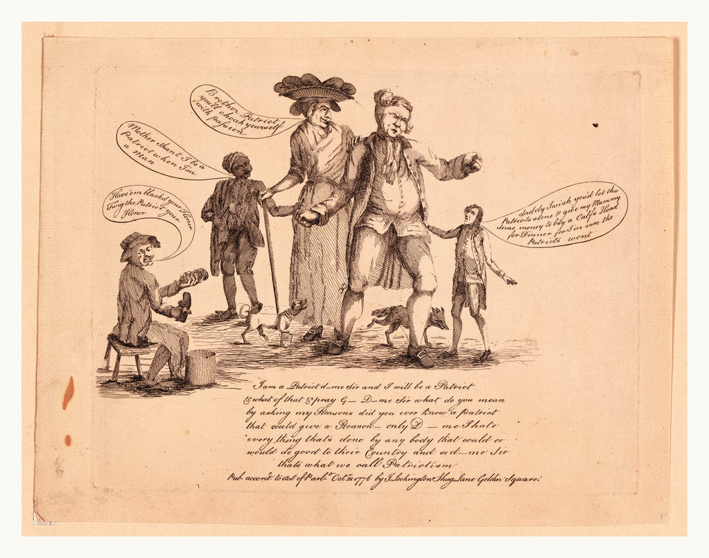 Detail of I Am a Patriot D- Me Sir and I Will Be a Patriot ... by Anonymous