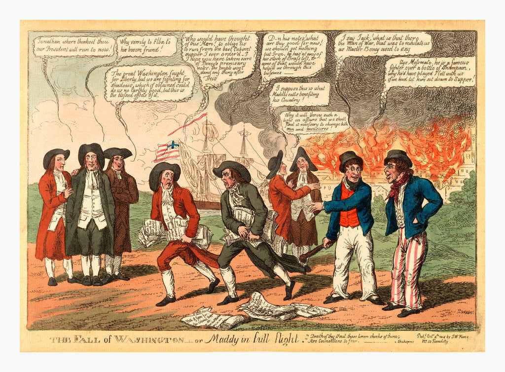 Detail of The Fall of Washington or Maddy in Full Flight by Anonymous