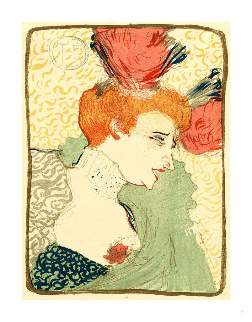 Detail of Bust of Mlle. Marcelle Lender (Mlle. Marcelle Lender, En Buste) by Anonymous