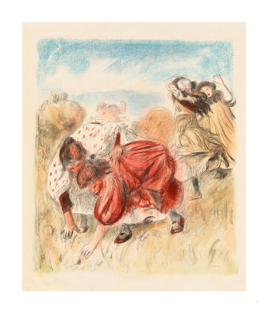 Detail of Children Playing Ball (Enfants Jouant a La Balle) by Anonymous