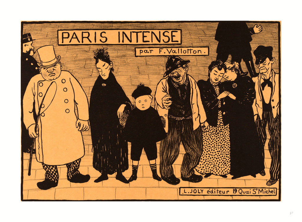 Detail of Flix Vallotton, Frontispiece from Paris Intense by Anonymous