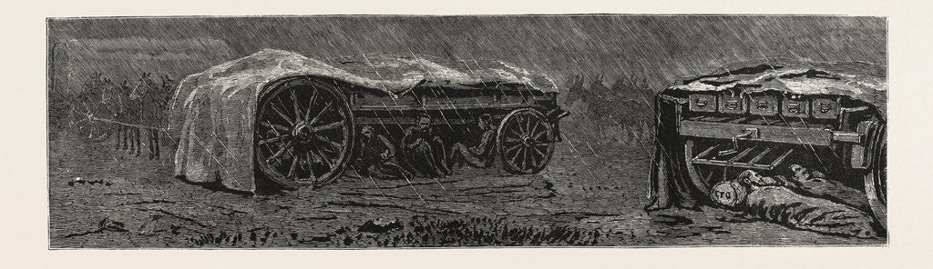 Detail of The War in the Soudan: Making the Best of a Wet Night by Anonymous