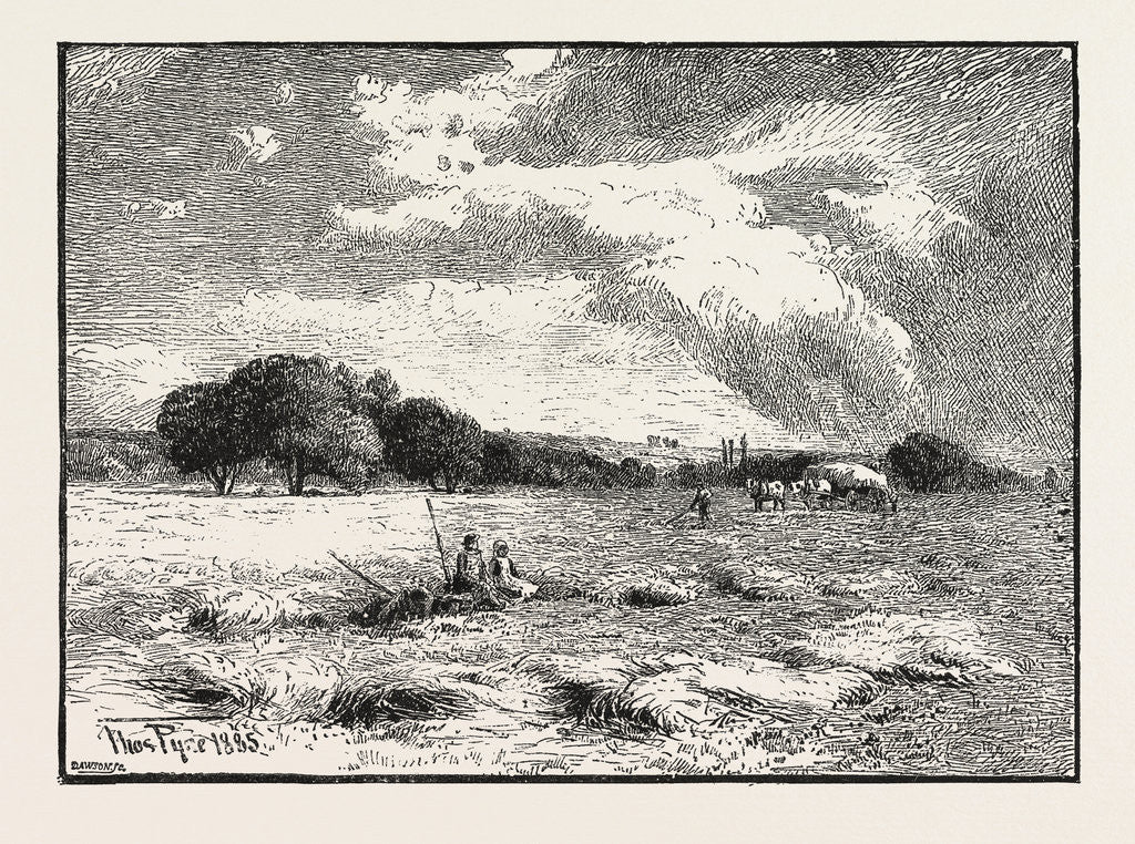 Detail of A Hayfield at Marlow by Anonymous