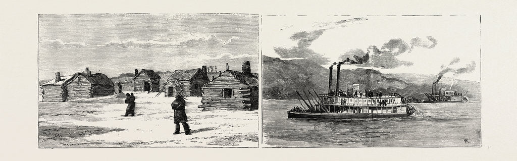 Detail of The Recent Rebellion in Canada: First Log and Mud Houses by the Stony Indians Under the Directon of Mr. Payne, Whom They Afterwards Murdered by Anonymous