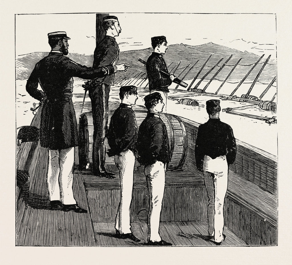 Detail of The Particular Service Squadron in Ireland: After the Night Attack, a Lecture on Boomery by Anonymous