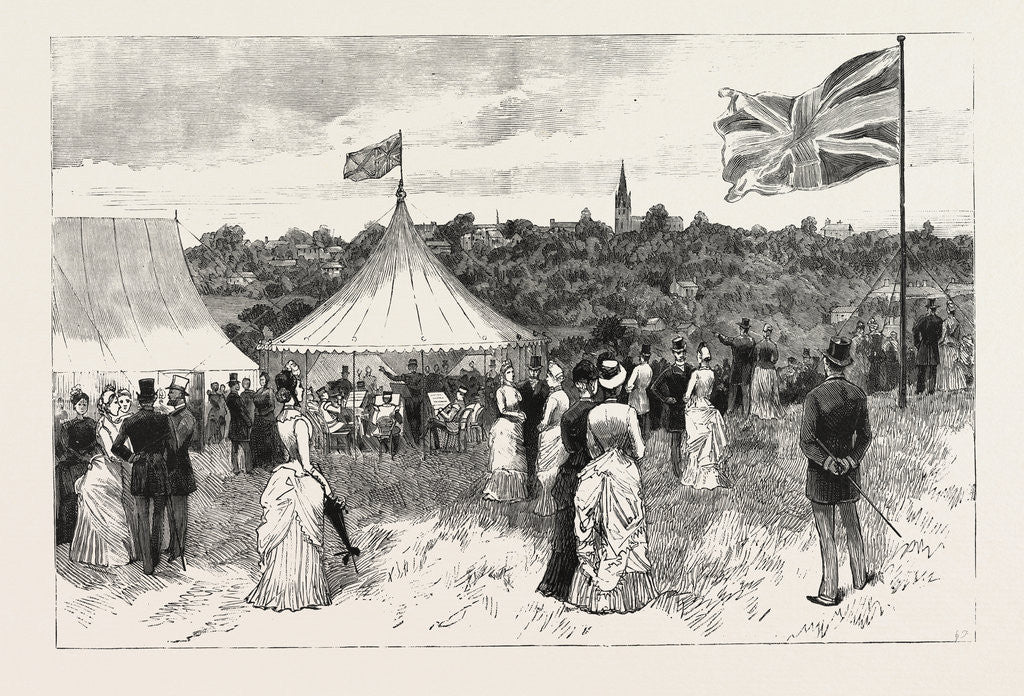 Detail of The Proposed Purchase of Parliament Hill, Hampstead, and the Adjacent Fields by the Metropolitan Board of Works: The Garden Party Given by the Hampstead Heath Extension Committee by Anonymous