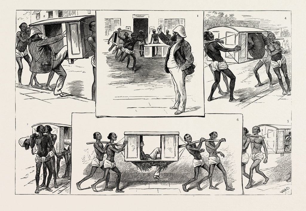 Detail of First Experiences of a Calcutta Palki, India by Anonymous