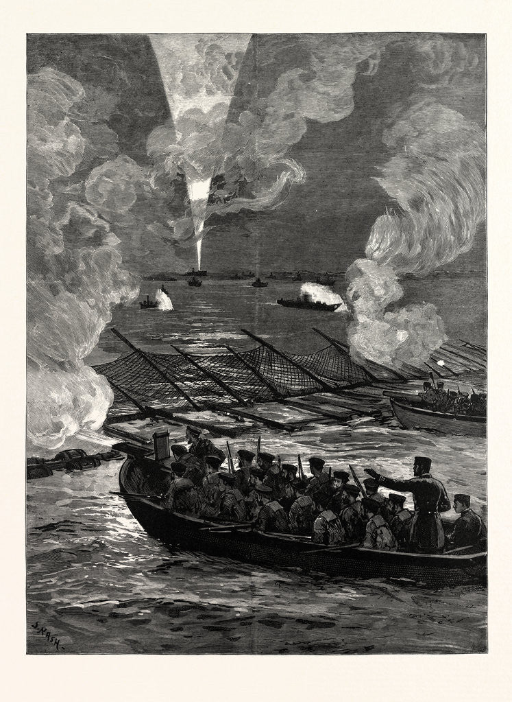 Detail of The Night Attack on the Boom. The Particular Service Squadron in Bantry Bay by Anonymous
