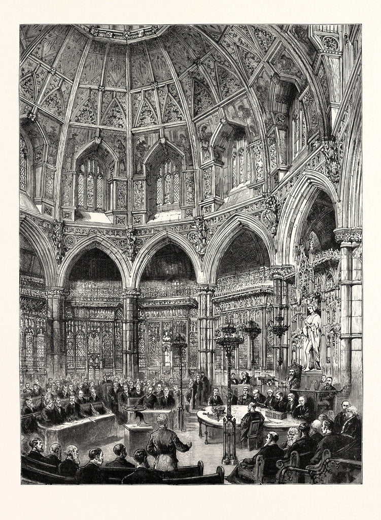 Detail of The New Council Chamber at the Guildhall, London by Anonymous