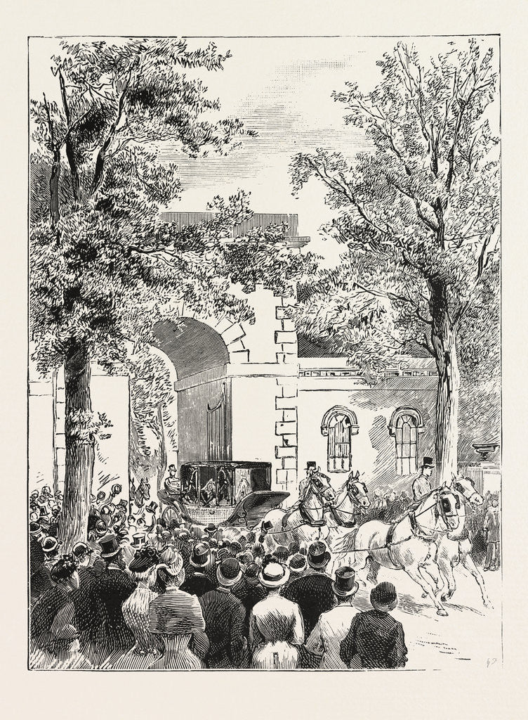 Detail of The Queen and Princess Beatrice Leaving Osborne House for Whippingham Church by Anonymous