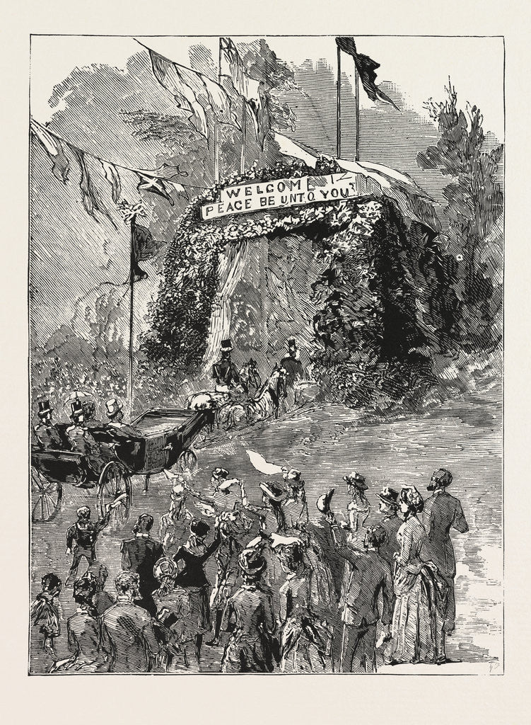 Detail of The Royal Couple Passing Under the Triumphal Arch at Fishbourne on Their Way to Quarr Abbey by Anonymous