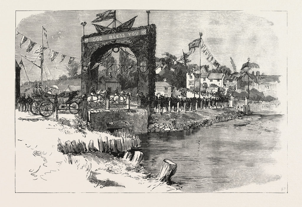 Detail of The Royal Couple Passing Over Wootton Bridge on Their Way to Quarr Abbey by Anonymous