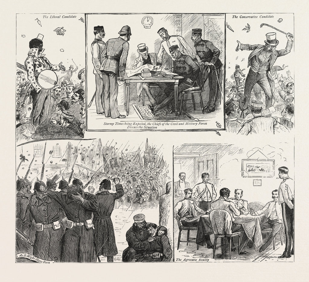 Detail of A General Election from a Soldier's Point of View by Anonymous