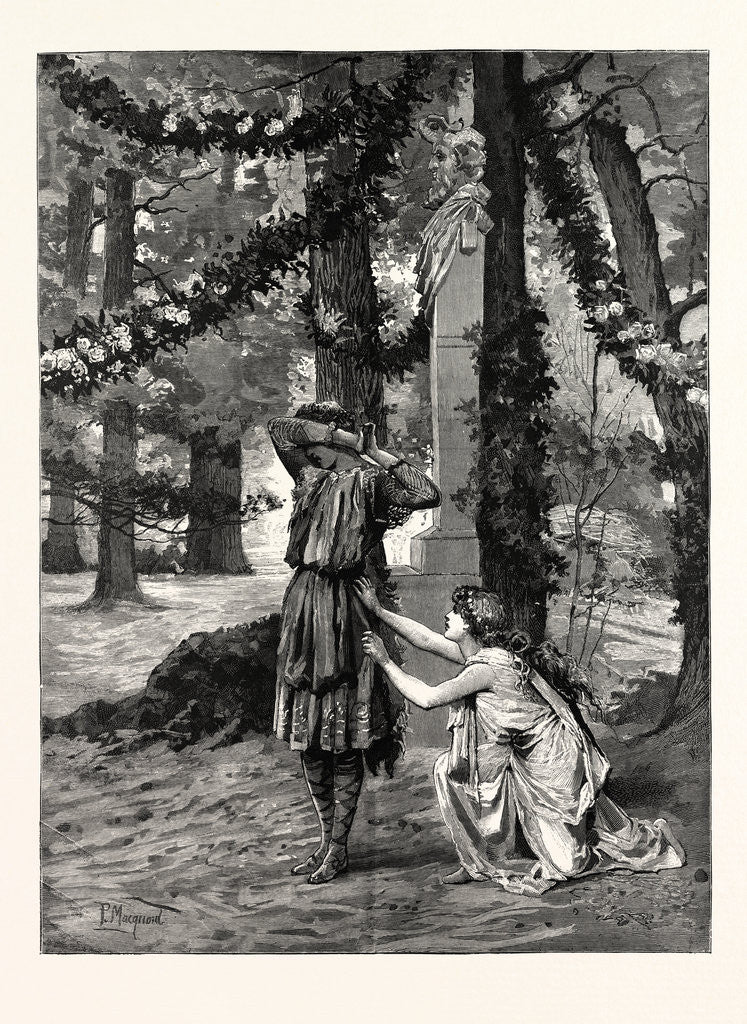 Detail of Open-Air Performance of Fletcher's Faithfull Shepherdesse at Coombe House, Surrey, by the Pastoral Players by Anonymous
