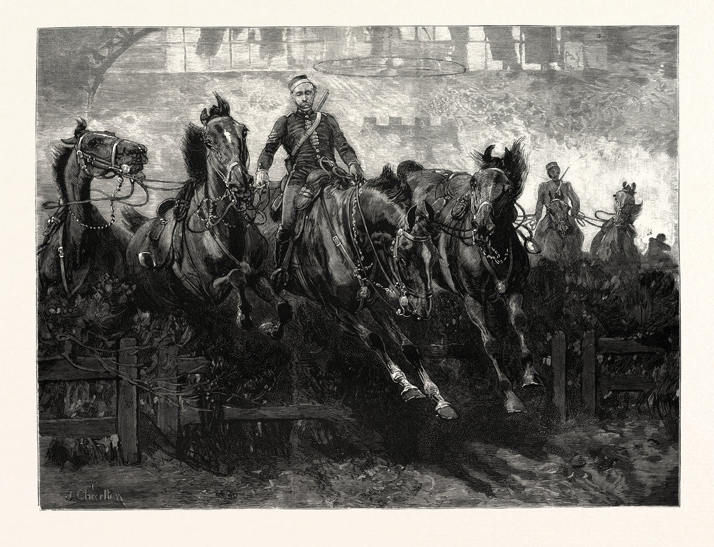 Detail of Cavalry Display by the Third (King's Own) Hussars at the Royal Military Tournament at the Agricultural Hall by Anonymous