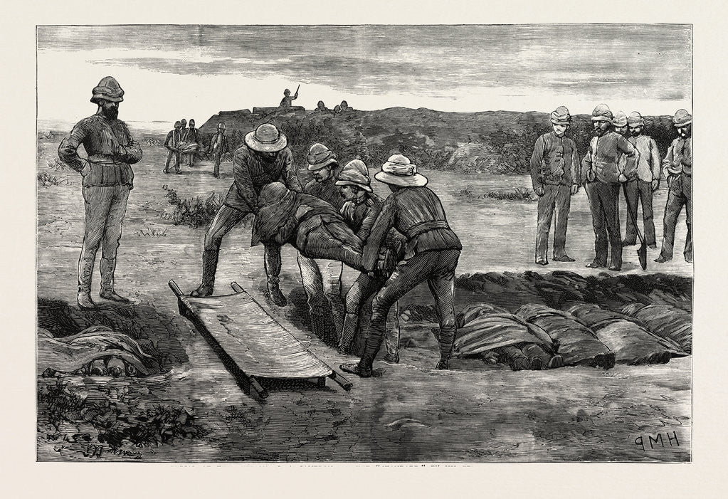 Detail of The War in the Soudan: Burial of the Late MK. J.A. Cameron, of the Standard, by His Fellow-Correspondents by Anonymous