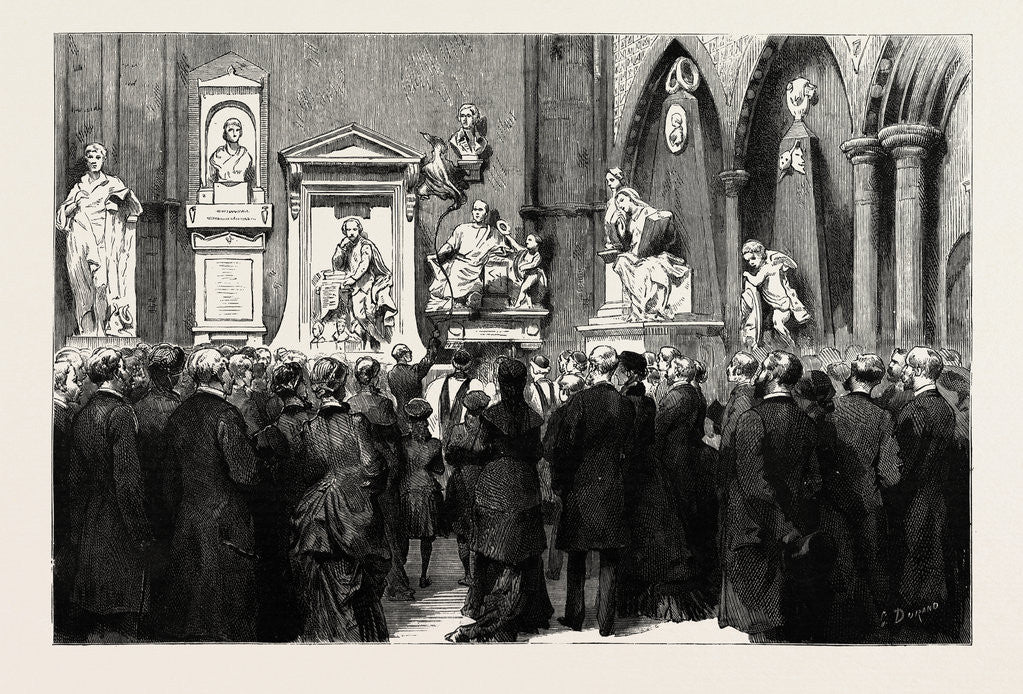 Detail of Lord Rosebery Unveiling the Memorial Bust of Robert Burns in Westminster Abbey, London by Anonymous