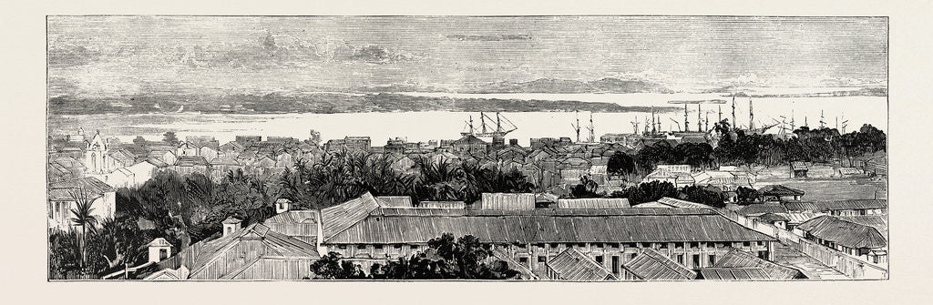 Detail of View of Maulmein from Hill to the East by Anonymous