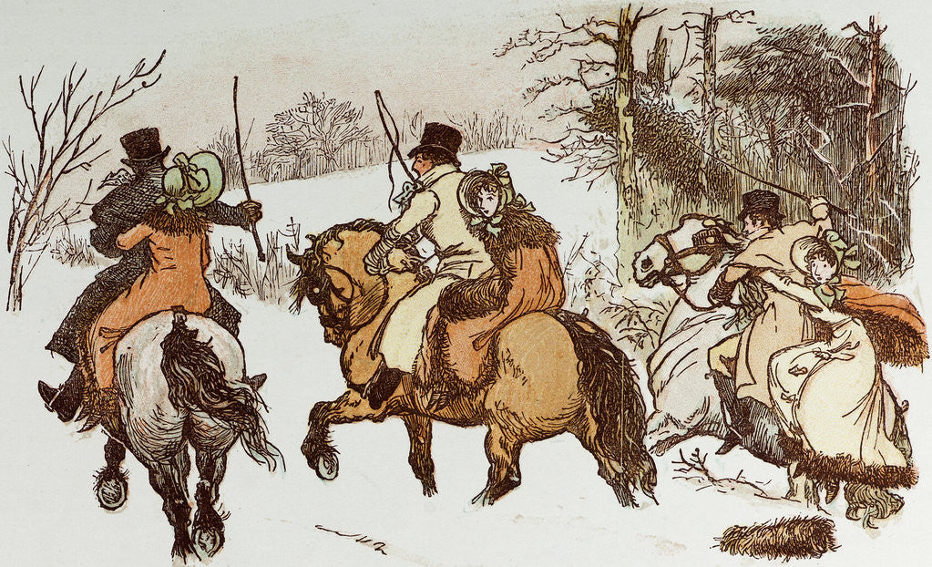 Detail of The Curmudgeons' Christmas: Horseriding by Anonymous