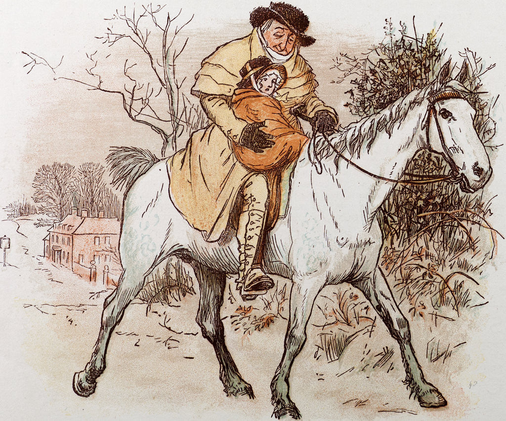 Detail of The Curmudgeons' Christmas: Horseriding by Anonymous