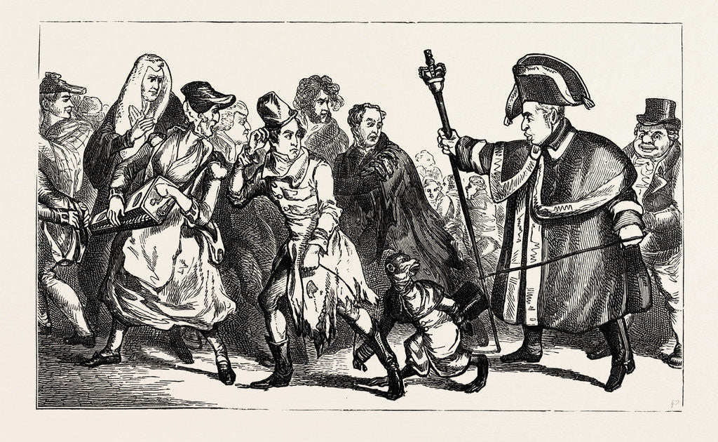 Detail of W. Heath: His Honour, the Beadle, Driving the Vagabonds Out of the Parish, 1830 by Anonymous