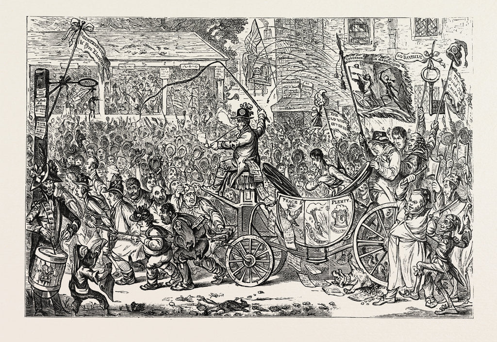 Detail of The Middlesex Election, Scene at the Brentford Hustings: Proctor and Glynn, 1768 by Anonymous