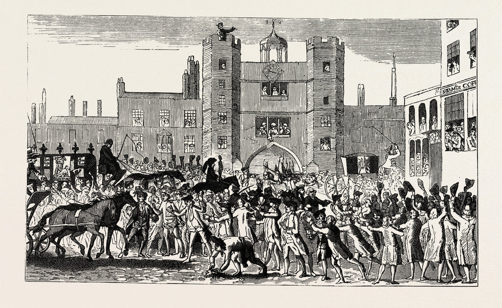 Detail of Sequel to the Battle of Temple Bar, Presenting Loyal Address at St. James's Palace, 1769 by Anonymous