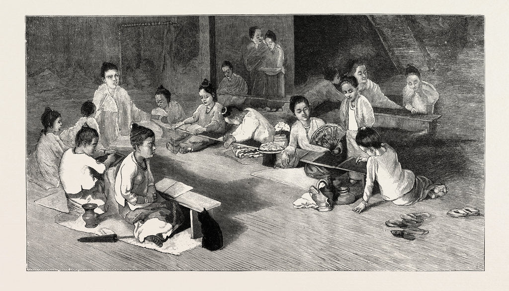 Detail of Buddhist Girls' School in Rangoon by Anonymous