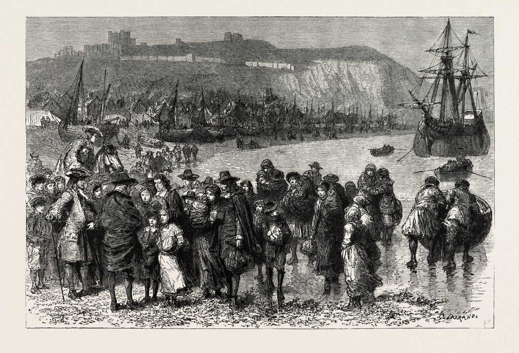 Detail of French Huguenot Refugees Landing at Dover in 1685 by Anonymous
