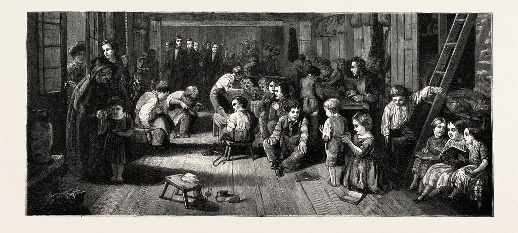 Detail of Lord Shaftesbury Visiting the Westminster School of Industry, Old Pye Street, 1846 by Anonymous