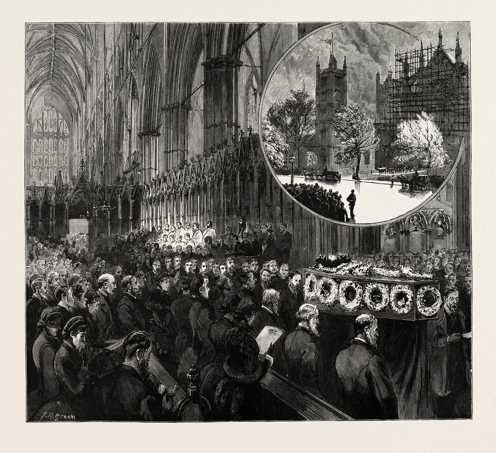 Detail of The Funeral Service for the Late Lord Shaftesbury at Westminster Abbey by Anonymous