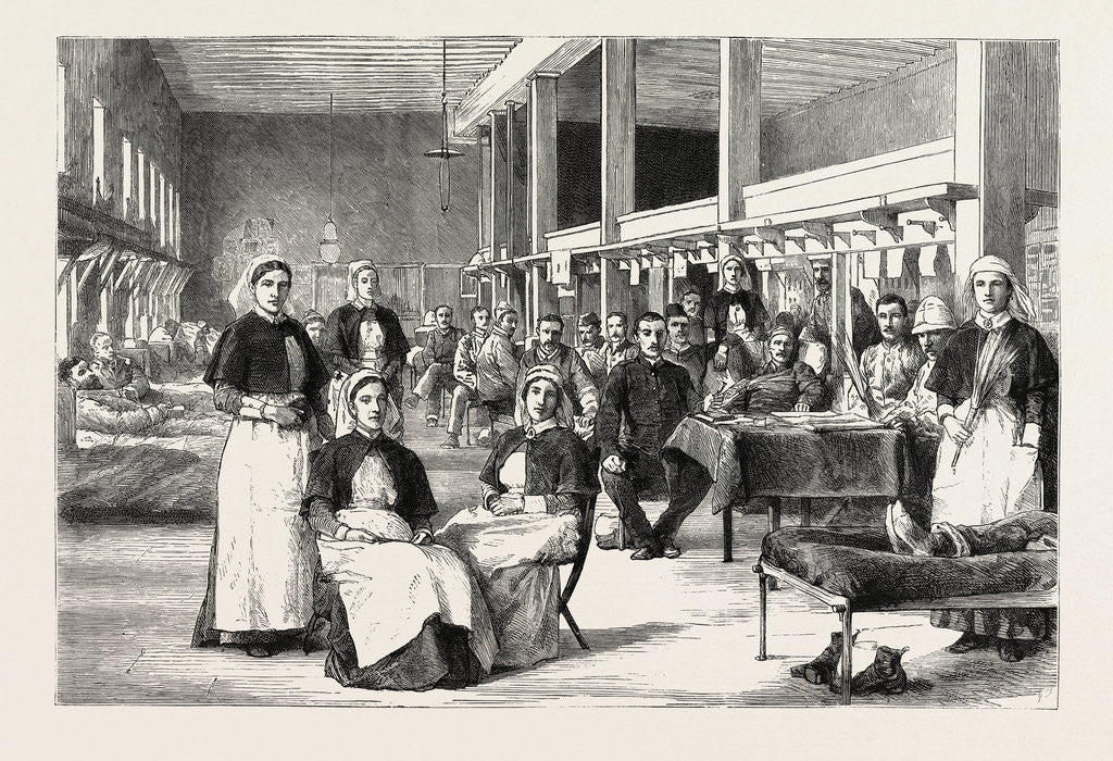 Detail of Military Hospital at Abassieh, Egypt, Under the Direction of English Sisters by Anonymous