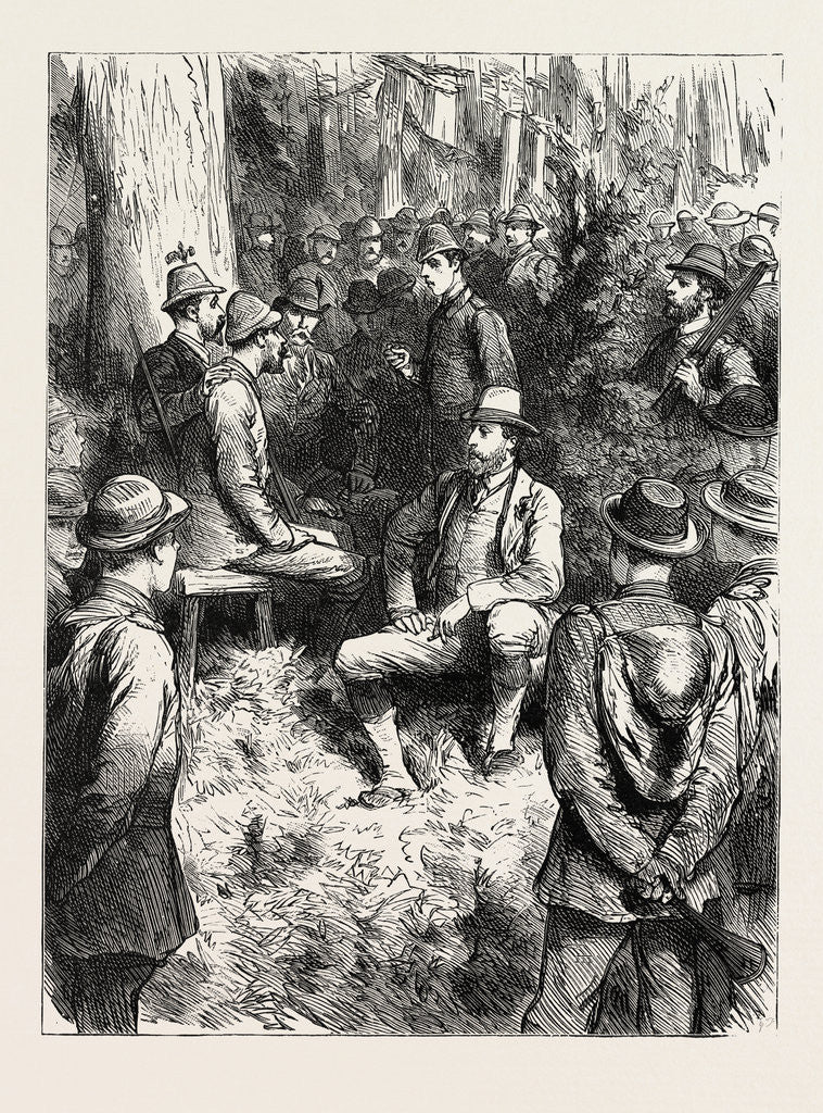 Detail of The Prince of Wales in Sweden: A Snack and a Cigarette at Sjuenda by Anonymous