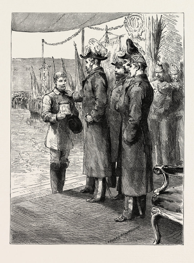 Detail of The Prince of Wales in Sweden: The King of Sweden Distributing Prizes at the Stockholm Rifle Meeting by Anonymous