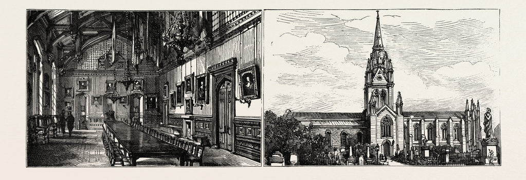 Detail of Aberdeen: Trinity Hall; the East and West Churches. by Anonymous