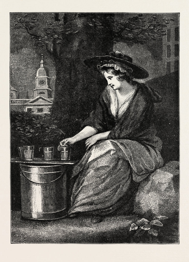 Detail of The Evictions at Milk Fair, St. James's Park, a Milk Girl of the Olden Time by Anonymous